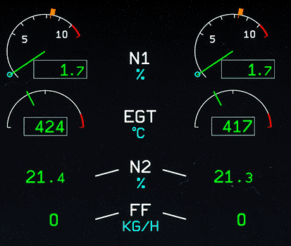 Engines N1 under 5%